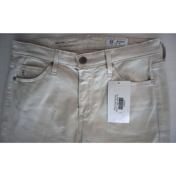 AG Adriano Goldschmied Women Sz 27 Gray/Beige Prima Crop Cigarette Leg Pants - Picture 6 of 10